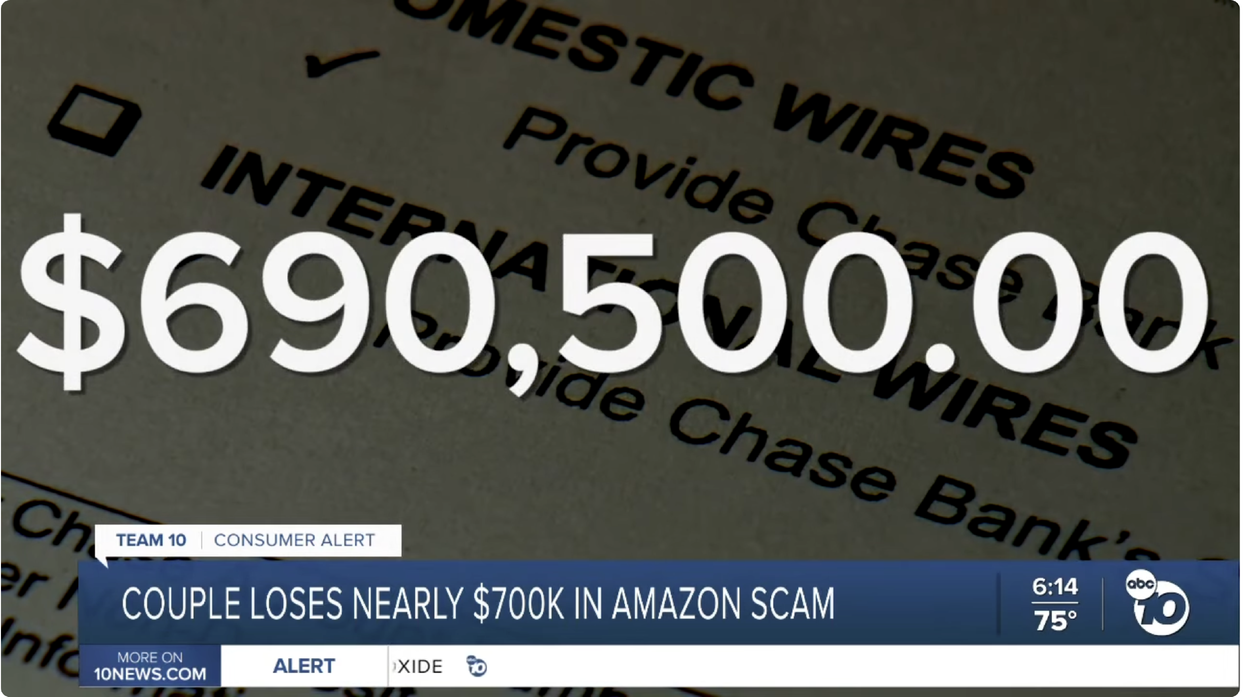The couple lost $690,500 in total
