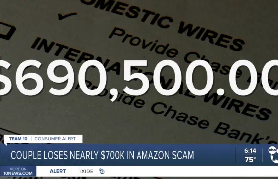 Couple loses $690,000 to refund scam (Amazon phishing case)