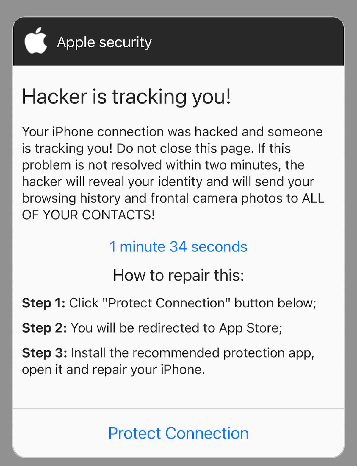 What underlies the scammer&rsquo;s first level of popup